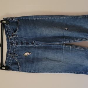 Vintage Maverick Floral Bootcut Button-fly Jeans